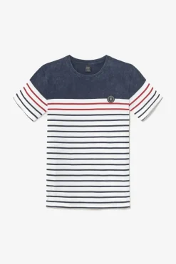 Le Temps des Cerises T-Shirt Blank A Rayures White New