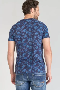 Le Temps des Cerises T-Shirt Conit A Motif Feuilles Peacoat Online