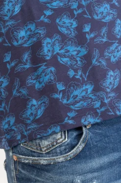 Le Temps des Cerises T-Shirt Conit A Motif Feuilles Peacoat Online