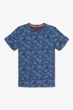 Le Temps des Cerises T-Shirt Conit A Motif Feuilles Peacoat Online