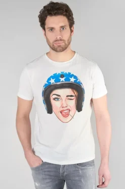 Le Temps des Cerises T-Shirt Cram Blanc Imprime White Outlet
