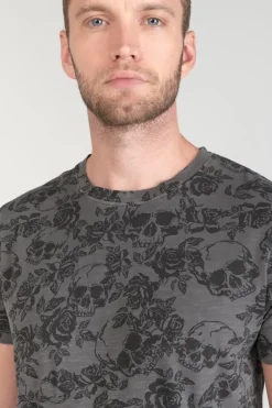 Le Temps des Cerises T-Shirt Facto Gris Et Noir Carbone Flash Sale
