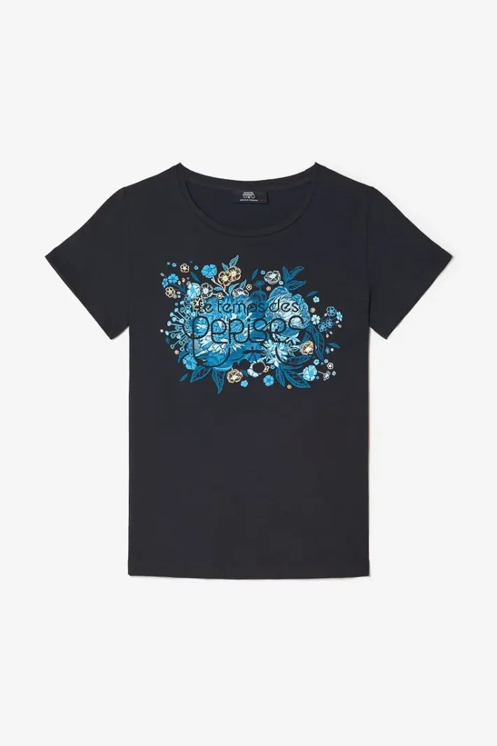 Le Temps des Cerises T-Shirt Gracy Noir Imprime Black Cheap