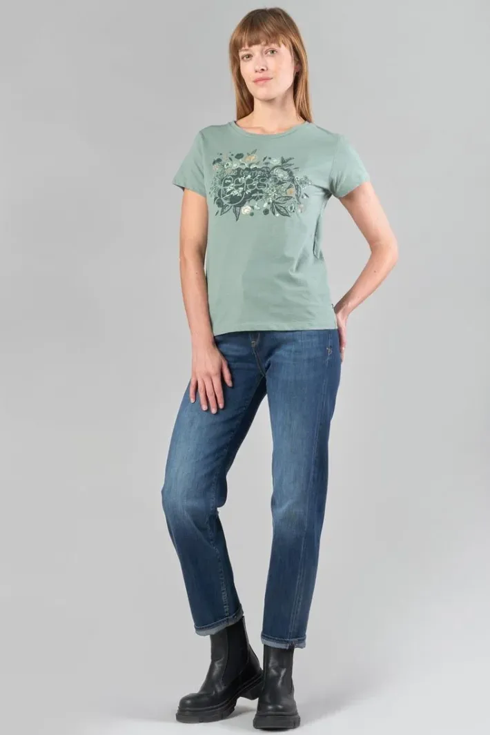 Le Temps des Cerises T-Shirt Gracy Vert Imprime Sauge Best