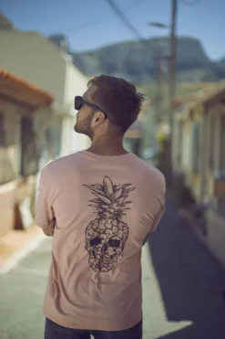 Le Temps des Cerises T-Shirt Holo Corail Imprime Canyon Cheap
