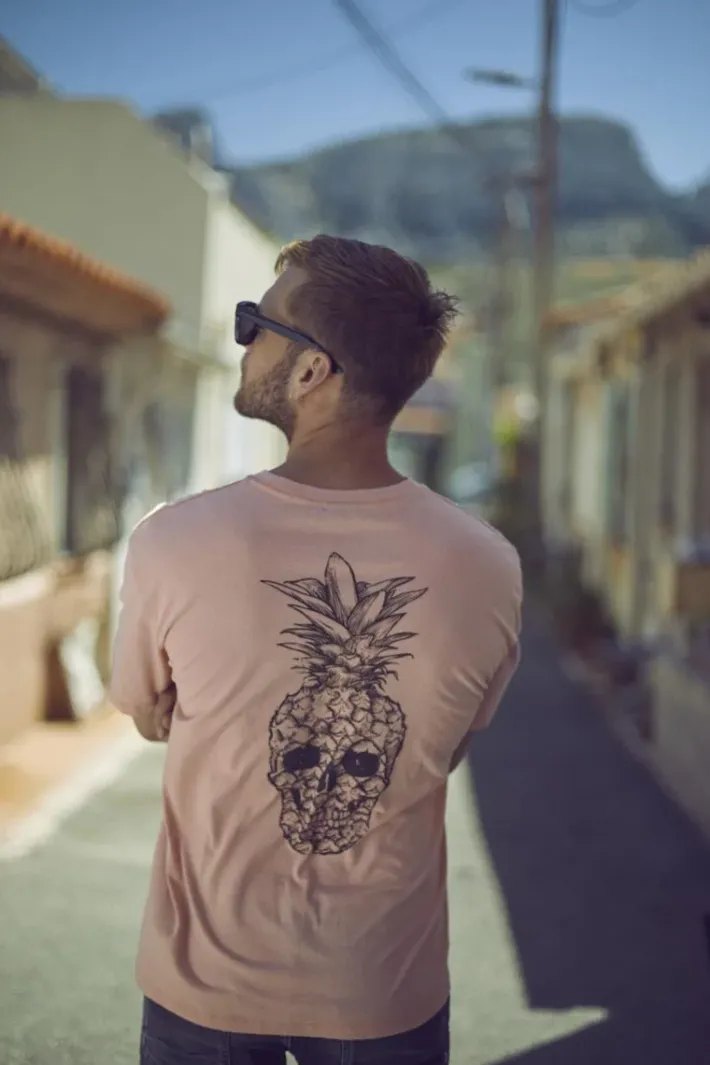 Le Temps des Cerises T-Shirt Holo Corail Imprime Canyon Cheap