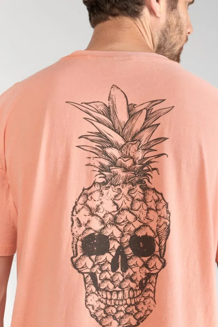 Le Temps des Cerises T-Shirt Holo Corail Imprime Canyon Cheap