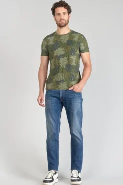 Le Temps des Cerises T-Shirt Jung A Motif Jungle Kaki Leaf Cheap
