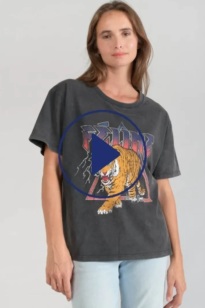 Le Temps des Cerises T-Shirt Maryland Gris Delave Cheap