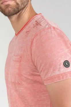 Le Temps des Cerises T-Shirt Mavoc Rouge Chine Delave Brick Discount