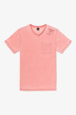 Le Temps des Cerises T-Shirt Mavoc Rouge Chine Delave Brick Discount