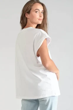 Le Temps des Cerises T-Shirt Miya Blanc Imprime Coco Cheap