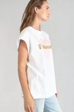 Le Temps des Cerises T-Shirt Miya Blanc Imprime Coco Cheap