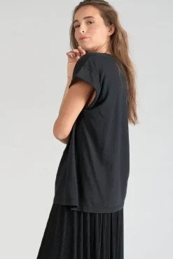 Le Temps des Cerises T-Shirt Miya Noir Imprime Black Best Sale