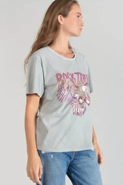 Le Temps des Cerises T-Shirt Nixon Gris Clair Delave Rock Grey Discount