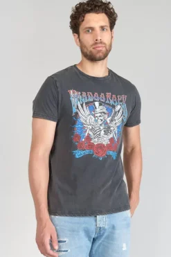 Le Temps des Cerises T-Shirt Tije Gris Delave Imprime Peacoat Store