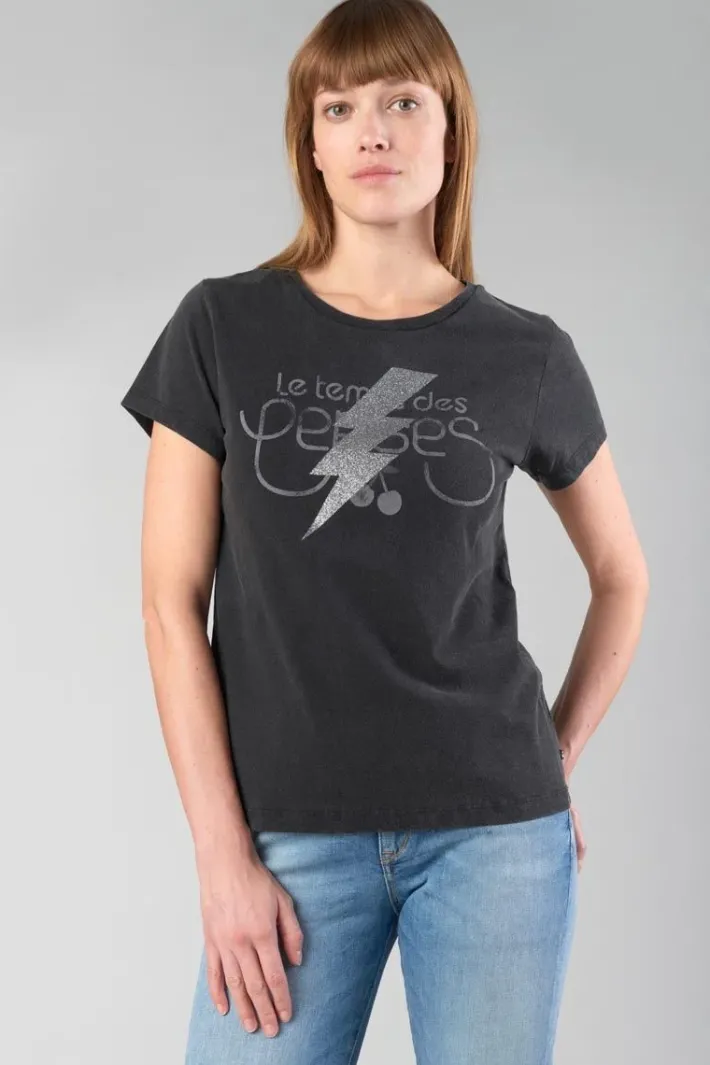 Le Temps des Cerises T-Shirt Tonito Noir Imprime Black Fashion