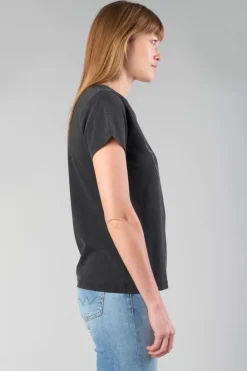 Le Temps des Cerises T-Shirt Tonito Noir Imprime Black Fashion