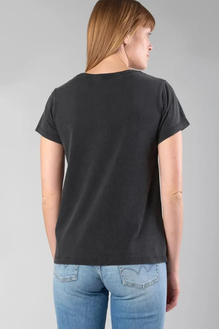 Le Temps des Cerises T-Shirt Tonito Noir Imprime Black Fashion