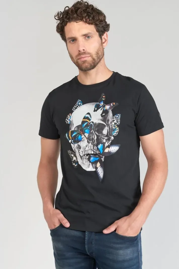 Le Temps des Cerises T-Shirt Usma Noir Imprime Black Best