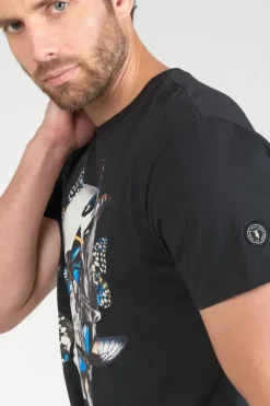 Le Temps des Cerises T-Shirt Usma Noir Imprime Black Best