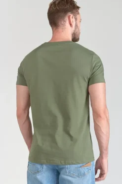 Le Temps des Cerises T-Shirt Veigar Kaki Imprime Leaf Store
