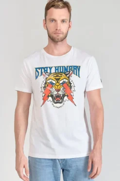 Le Temps des Cerises T-Shirt Yair Blanc Imprime White Sale