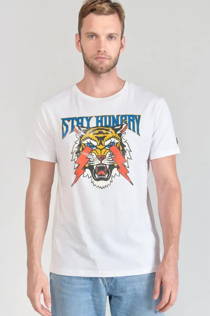 Le Temps des Cerises T-Shirt Yair Blanc Imprime White Sale
