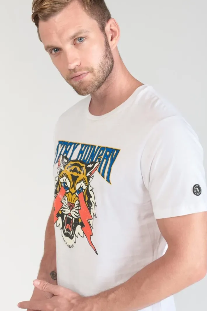 Le Temps des Cerises T-Shirt Yair Blanc Imprime White Sale