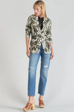 Le Temps des Cerises Veste Blazer Salome A Motif Jungle Lizard Best