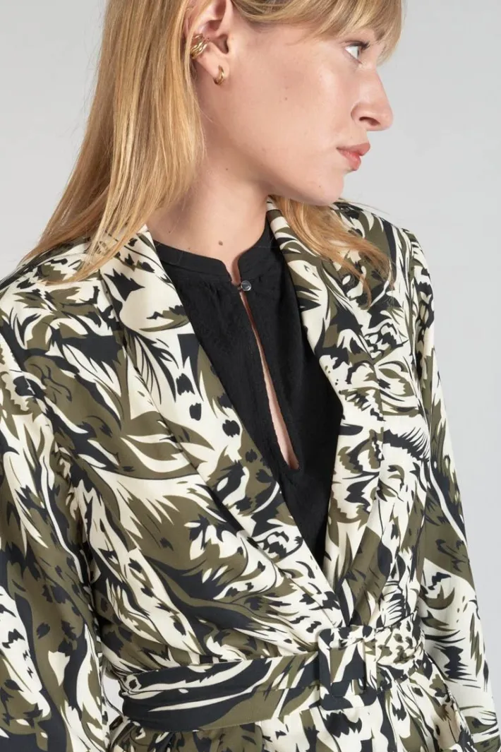 Le Temps des Cerises Veste Blazer Salome A Motif Jungle Lizard Best