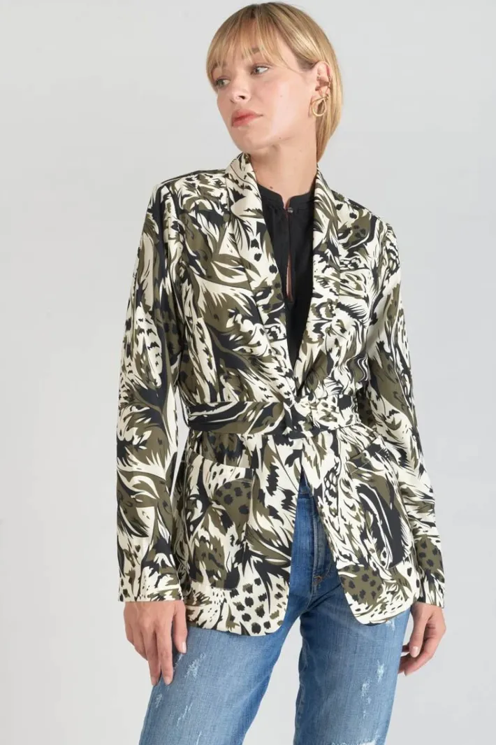 Le Temps des Cerises Veste Blazer Salome A Motif Jungle Lizard Best
