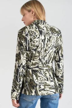 Le Temps des Cerises Veste Blazer Salome A Motif Jungle Lizard Best