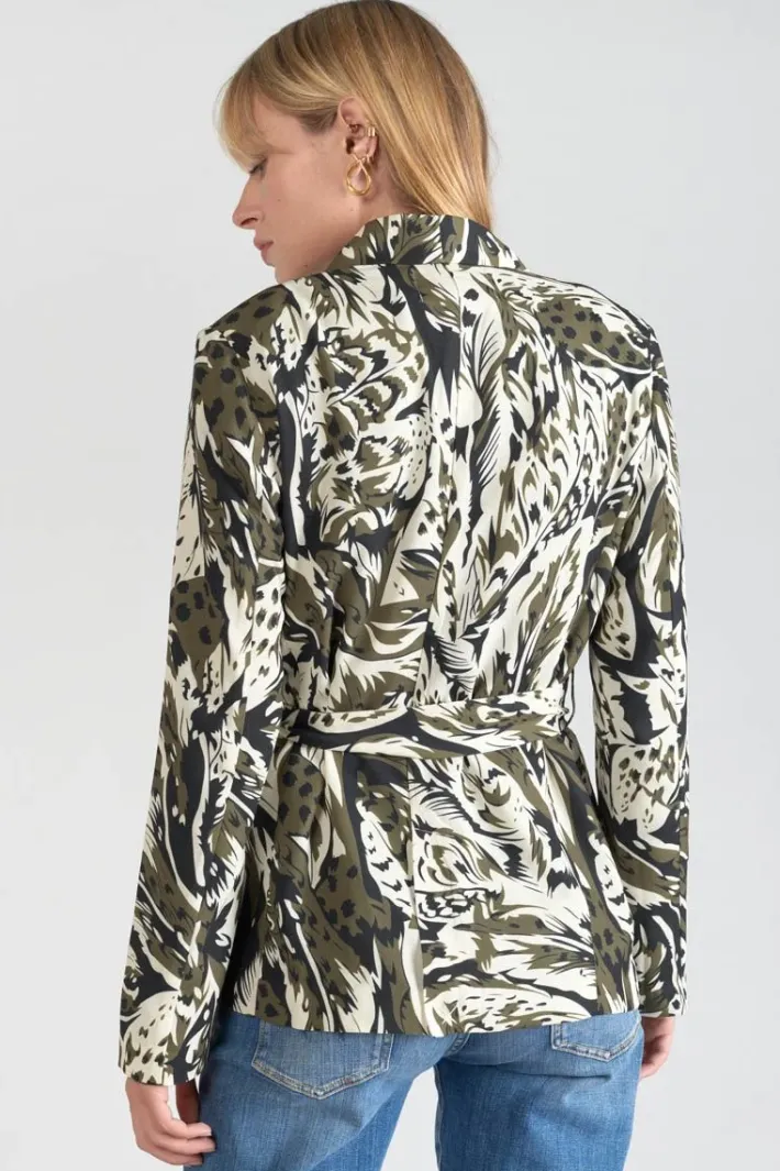 Le Temps des Cerises Veste Blazer Salome A Motif Jungle Lizard Best