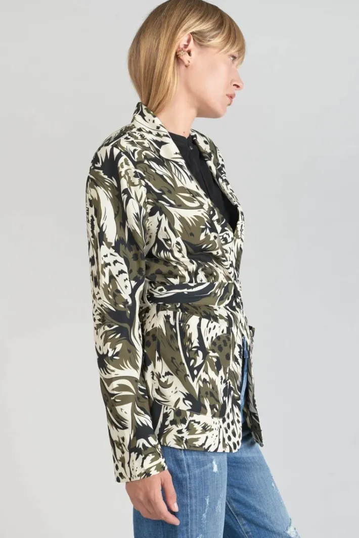 Le Temps des Cerises Veste Blazer Salome A Motif Jungle Lizard Best