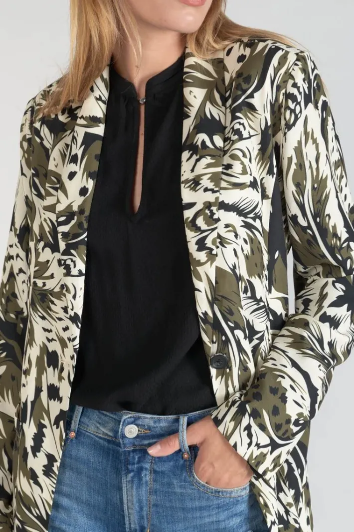 Le Temps des Cerises Veste Blazer Salome A Motif Jungle Lizard Best