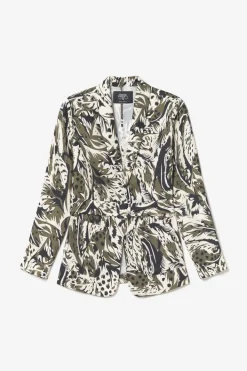 Le Temps des Cerises Veste Blazer Salome A Motif Jungle Lizard Best