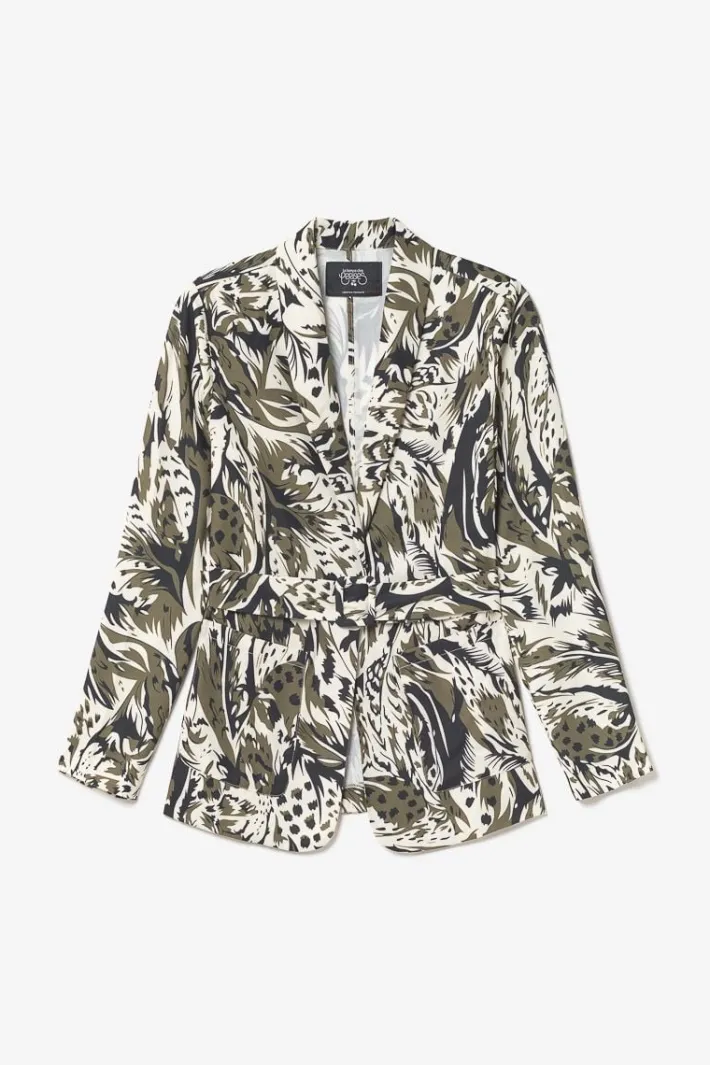 Le Temps des Cerises Veste Blazer Salome A Motif Jungle Lizard Best
