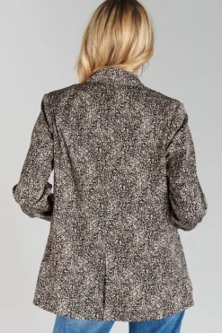 Le Temps des Cerises Veste Blazer Talhia Noir A Motif Black Sale