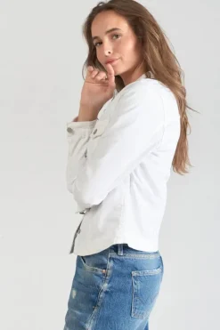 Le Temps des Cerises Veste En Jeans Lilly Blanche White New