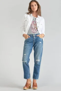 Le Temps des Cerises Veste En Jeans Lilly Blanche White New