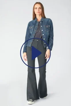 Le Temps des Cerises Veste En Jeans Lilly Bleu Fonce Blue New