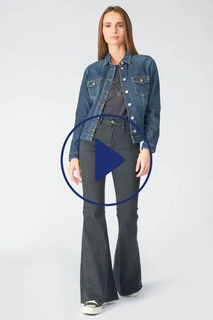 Le Temps des Cerises Veste En Jeans Lilly Bleu Fonce Blue New