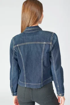 Le Temps des Cerises Veste En Jeans Lilly Bleu Fonce Blue New