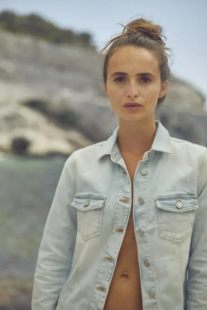 Le Temps des Cerises Veste En Jeans Lilly Bleu Tres Clair Blue New