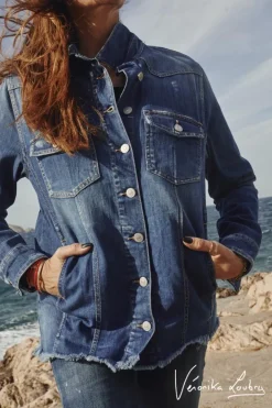 Le Temps des Cerises Veste En Jeans London Bleue By Veronika Loubry Blue Discount