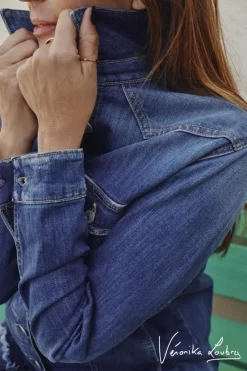 Le Temps des Cerises Veste En Jeans London Bleue By Veronika Loubry Blue Discount