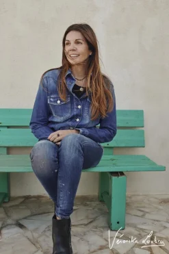 Le Temps des Cerises Veste En Jeans London Bleue By Veronika Loubry Blue Discount