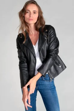 Le Temps des Cerises Veste Nancy En Cuir Black Hot
