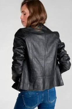 Le Temps des Cerises Veste Nancy En Cuir Black Hot